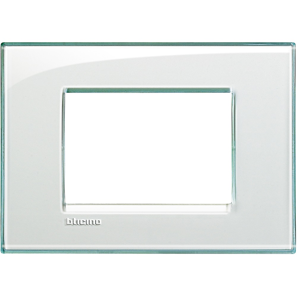 BTicino Living Light Placca 3 Moduli Quadra Acquamarina LNA4803KA in Tecnopolimero