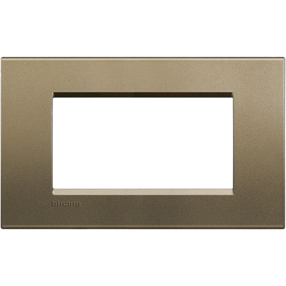 BTicino Livinglight Placca Quadra 4 Moduli in Metallo Multicolore