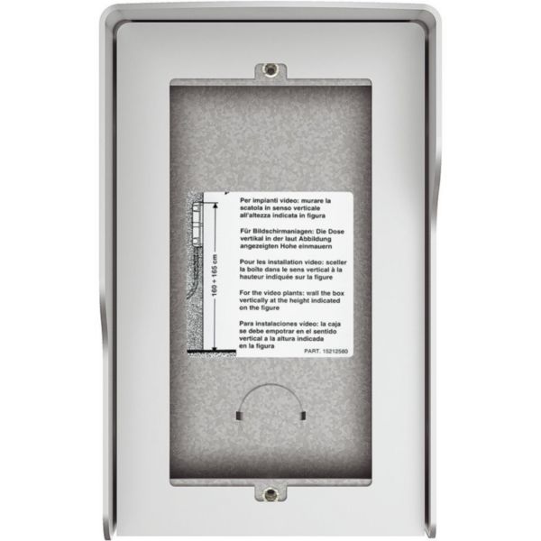 BTicino 350621 Scatola Fuori Muro 2 Moduli con Tetto Antipioggia Integrato Finitura Allmetal