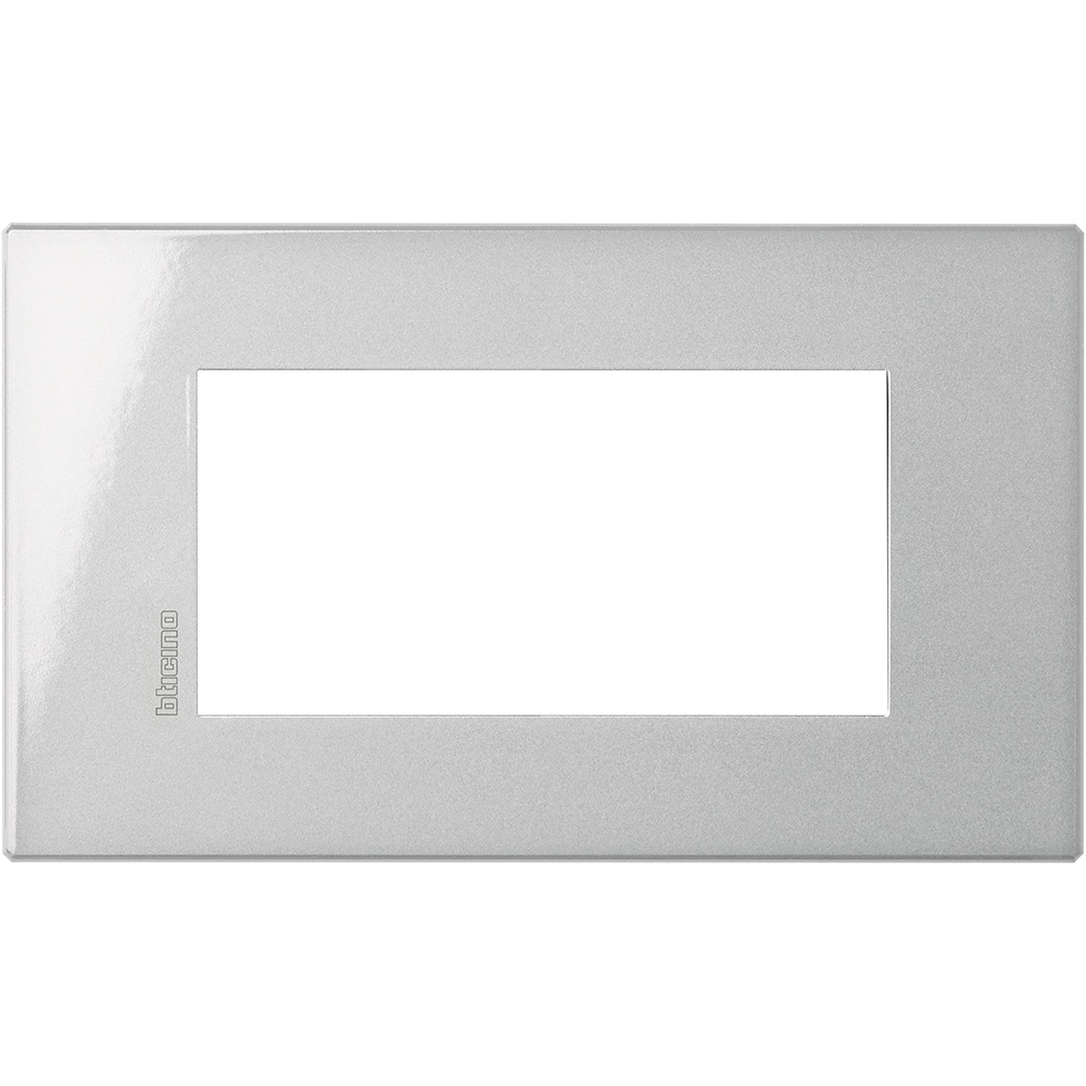 Bticino HW4804HC Placca Axolute Air 4 Moduli Tech in Metallo - Spessore 3.5 mm