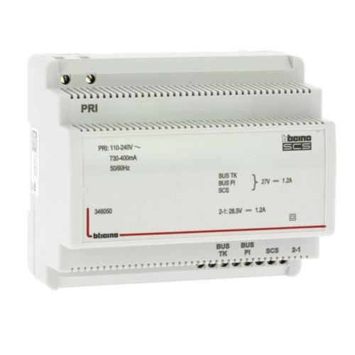 BTicino 346050 Alimentatore per Impianti Audio e Video 2 Fili Modulare 6 DIN, 110-240V a.c.