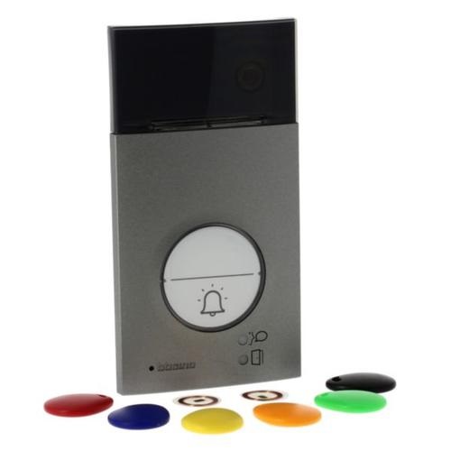 BTicino 343091 Pulsantiera Videocitofonica Linea 3000 con Telecamera a Colori, Lettore di Prossimità e Illuminazione LED, Metallizzata