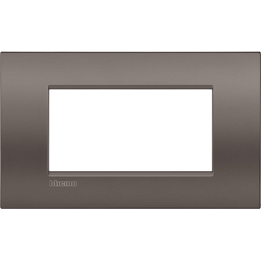 BTicino LNC4804CY Placca copripresa e copri interruttori 4 moduli Argilla Metallo - Serie Living Light