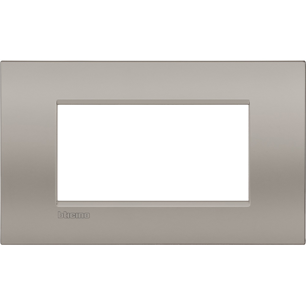 Bticino LNC4804SB Placca Livinglight Air 4 Moduli Sabbia - Sottile 3.5 mm in Metallo