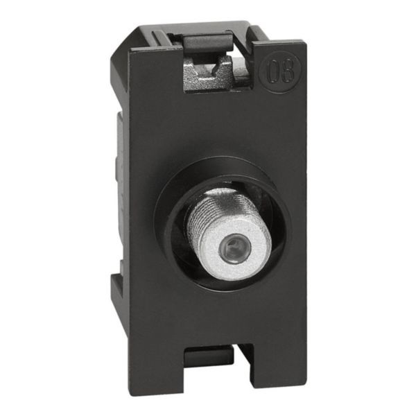 BTicino K4202F - Presa SAT coassiale tipo F - 75 ohm, aggancio a vite, 1 modulo, Serie Living Now