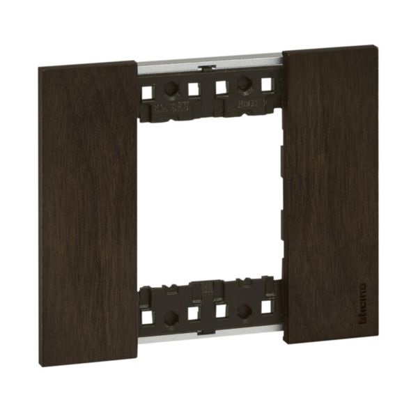 BTicino KA4802LG Placca Living Now 2 Moduli - Colore Noce, Materiale Plastica Bimaterica