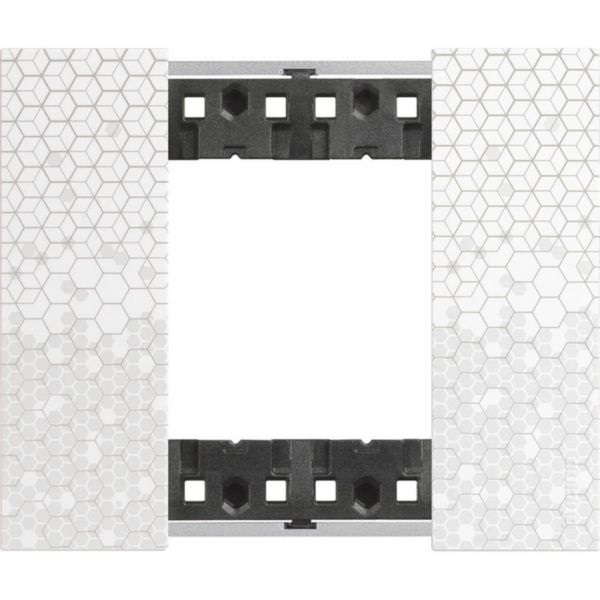 BTicino KA4802MW Living Now Placca 2 Moduli Colore Pixel in Plastica Bimaterica