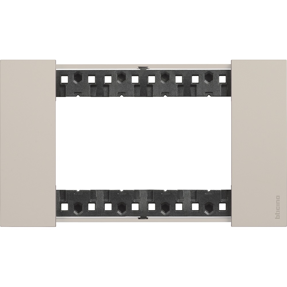 BTICINO Placca Living Now 4 Moduli Sabbia KA4804KM - Plastica, Finitura Opaca, IP00