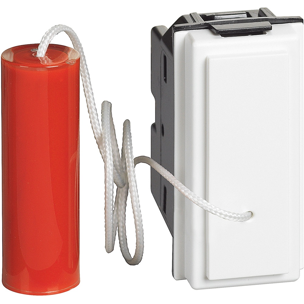 BTicino KW4033 Pulsante a Tirante 10A 250Va.c. Serie Living Now 1 Modulo Colore Bianco