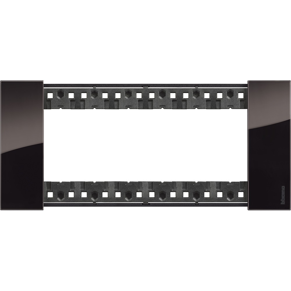 BTicino KA4806DG Placca Living Now 6 Moduli Colore Notte - Plastica Bimaterica, Dimensioni 86 x 192,5 mm