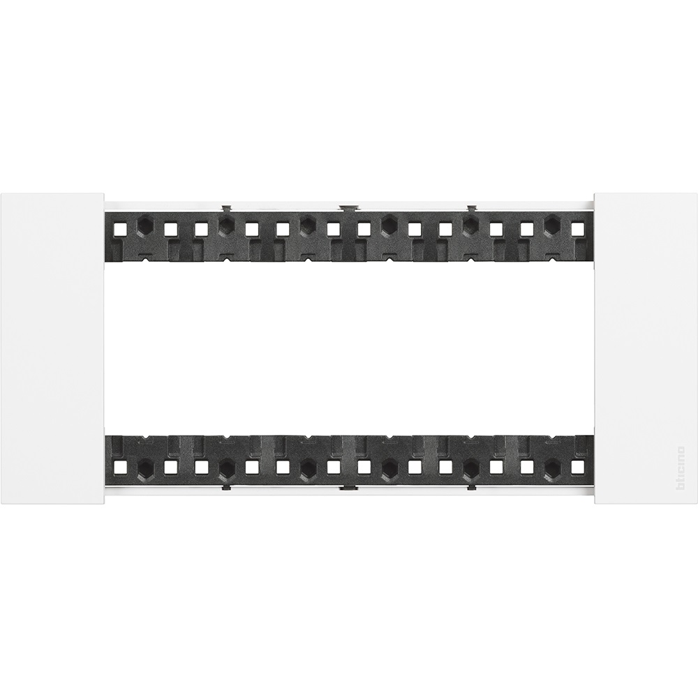 Bticino KA4806KW Placca Living Now 6 Moduli Bianco - Design Innovativo con Spazio Aumentato per le Funzioni