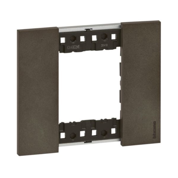 Bticino KA4802NG Placca per Punto Luce Living Now, 2 Moduli, in Zama, Design Innovativo, Finitura Color Space