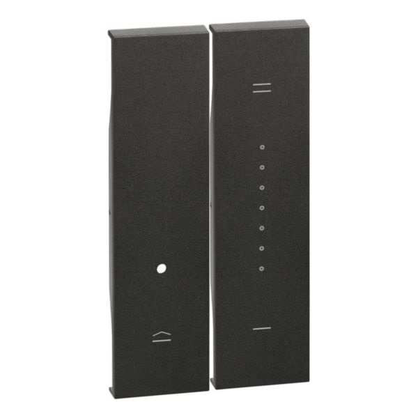 BTicino Living Now Cover per Dimmer 2 Moduli Nero KG19 - Compatibile con K4410 e K4411