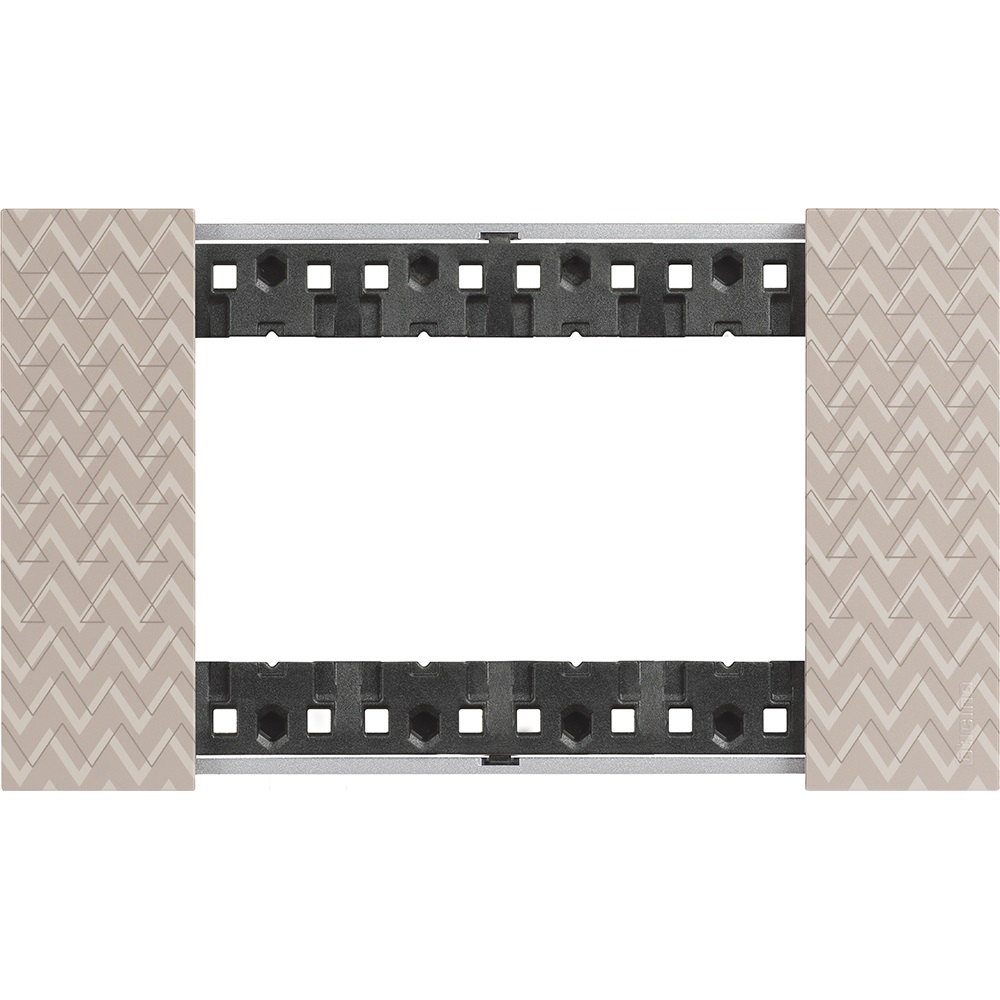 Bticino KA4804MM Living Now - Placca 4 Moduli Optic in Plastica Effetto Pixel, 147.5 x 86 x 20 mm