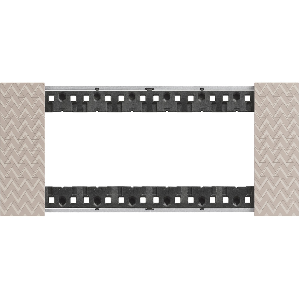 BTicino KA4806MM Living Now Placca 6 Moduli Colore Optic in Plastica Effetto Pixel