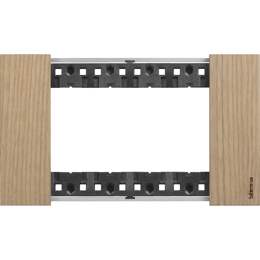 Bticino KA4804LM Placca 4 Moduli Living Now in Legno Rovere - Dimensioni 147.5 x 86 x 20 mm