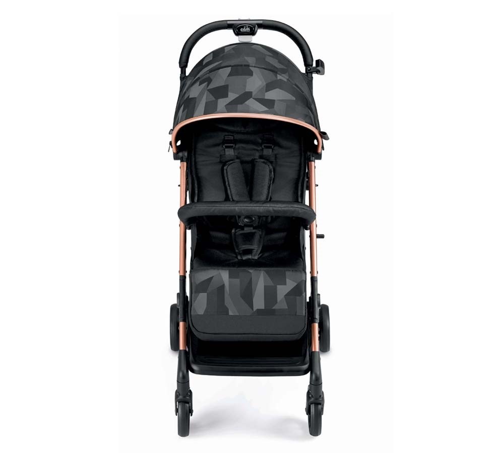 Cam Compass 2.0 Passeggino Leggero e Compatto Pieghevole - Jacquard Nero, da 0 a 4 Anni, 22 kg, Telaio in Alluminio