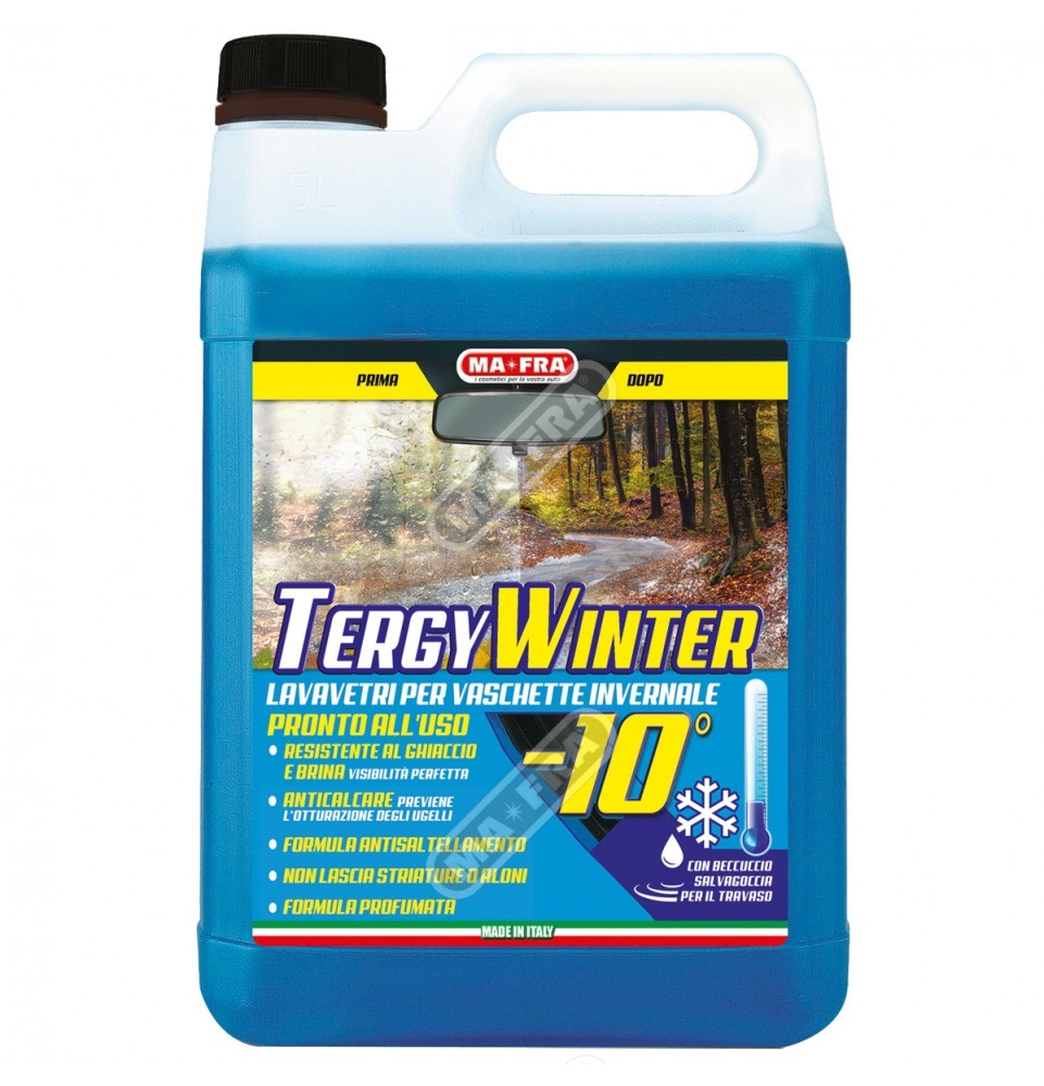 MAFRA Tergy Winter -10°C Liquido Lavavetri Invernale 4500ml con Anticalcare e Antigelo