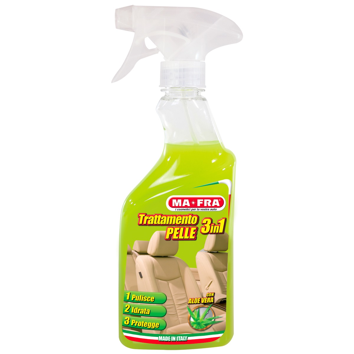 MA-FRA Trattamento 3 in 1 Pelle 500 ml - Pulisce, Idrata e Protegge con Aloe Vera