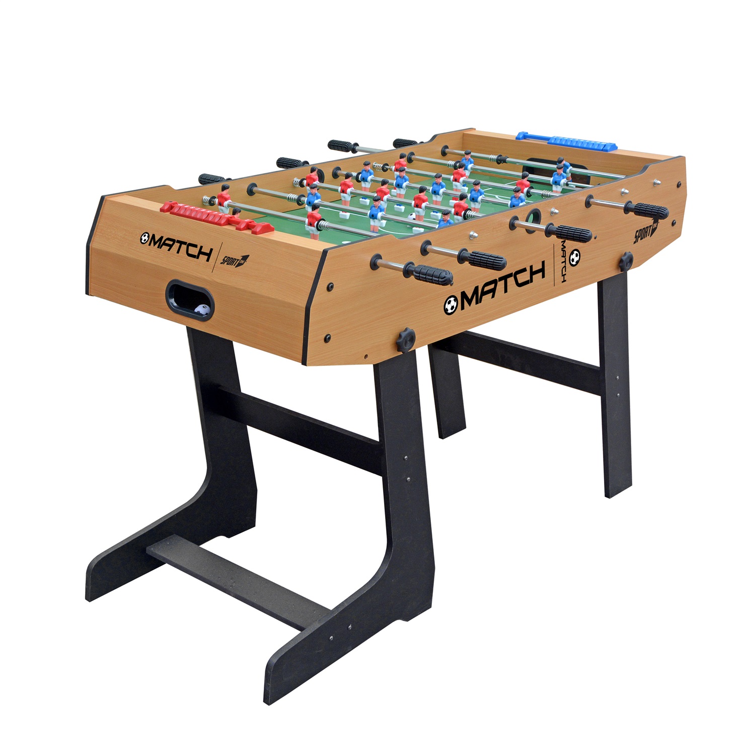 Sport One Calcetto Match - Calcio Balilla Pieghevole Salvaspazio con Aste Telescopiche, Segnapunti e Palline, Dimensioni 121x61x85 cm