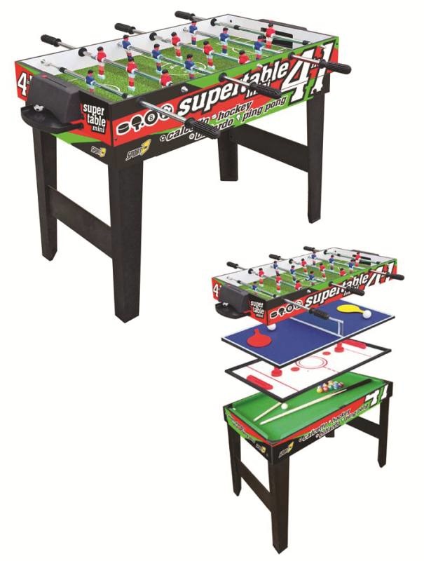 Sport One Tavolo Multigioco 4 in 1 Mini - Calcetto, Ping Pong, Carambola, Hockey