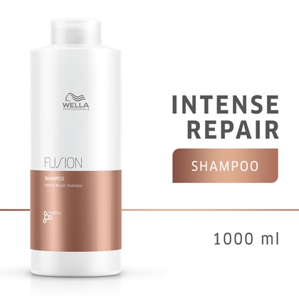 Wella Fusion Intense Repair Shampoo 1000 ml - Rinforzante e Riparatore per Capelli Danneggiati con Aminoacidi della Seta