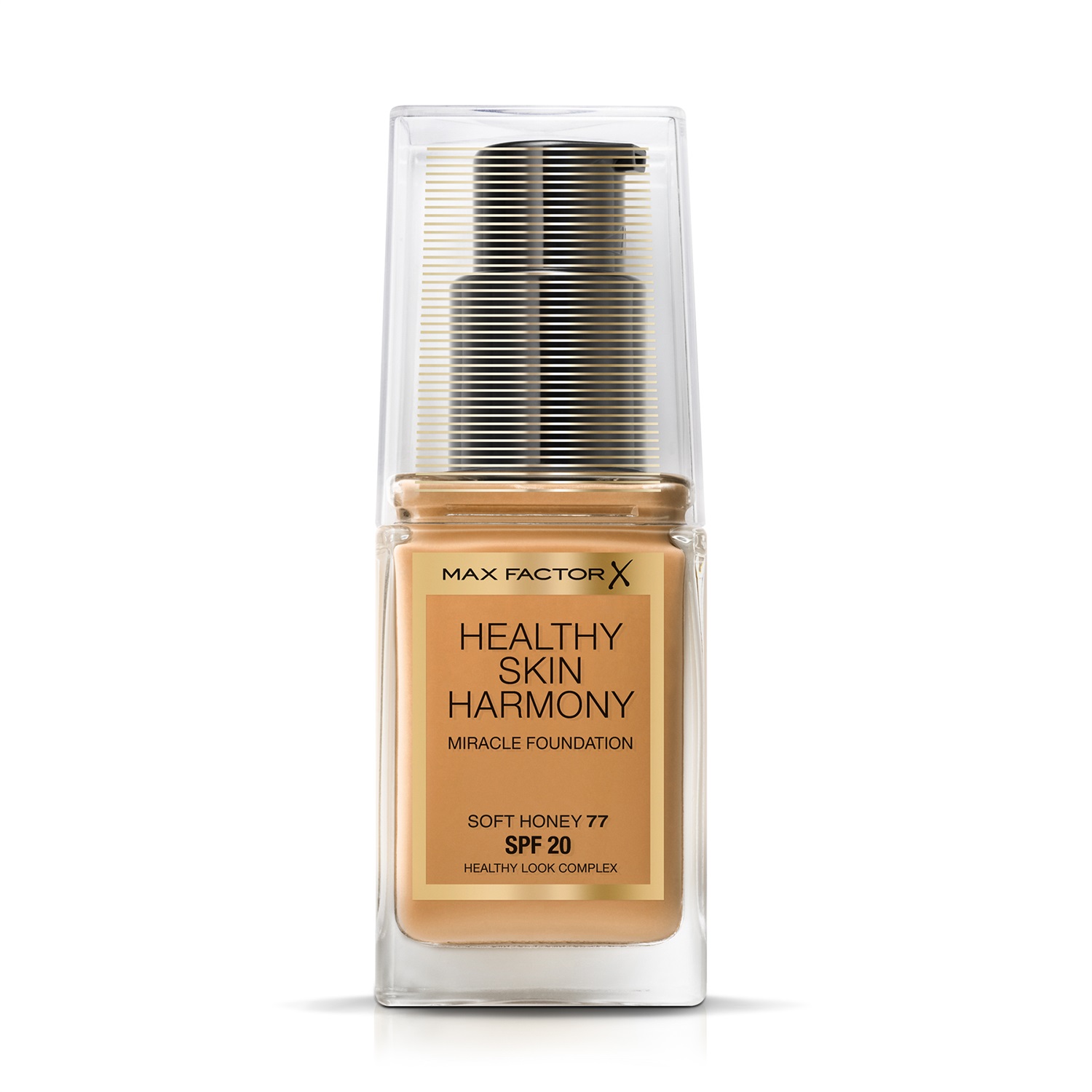 Max Factor Fondotinta Liquido Healthy Skin Harmony, Soft Honey 77, 30ml, Idratante a Lunga Durata con SPF 20