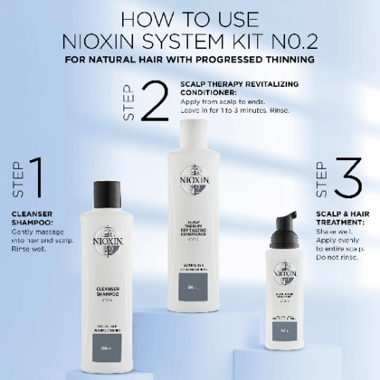 Nioxin Sistema 2 Scalp & Hair Treatment 100ml - Trattamento Volumizzante per Capelli Naturali Diradati e Sottili