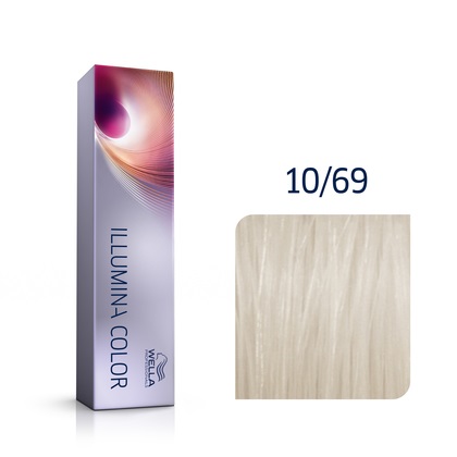 Wella Professionals Illumina Color 60 ml - Biondo 10/69 (Lightest Violet Cendre Blonde) - Copertura 100% capelli bianchi