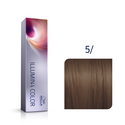 Wella Illumina Color 5/ - Colorazione Permanente Marrone Chiaro 60 ml con Tecnologia Color Microlight e Brillantezza Superiore