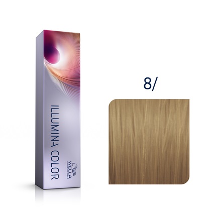 Wella Illumina Color - 8 Biondo Chiaro - Colorazione Permanente Super Luminosa con Tecnologia Color Microlight
