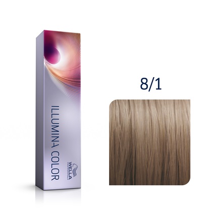 Wella Illumina Color 8/1 Biondo Chiaro/Cenere 60 ml - Tinta per Capelli con Tecnologia Color Microlight