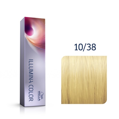 Wella Illumina Color 10/38 Biondo Chiaro/Oro Perlato 60 ml - Tinta per Capelli