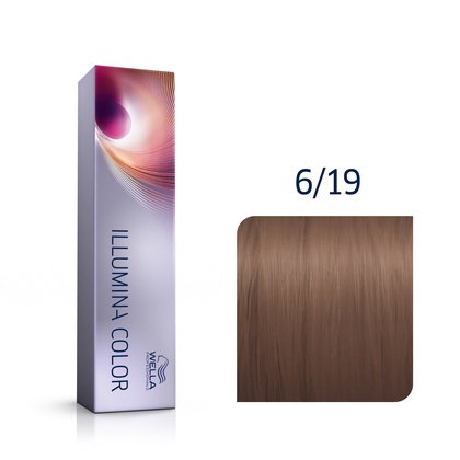 Wella Illumina Color 6/19 Biondo Scuro Cenere 60 ml - Tinta per capelli con Tecnologia Color Microlight, Protezione e Shine