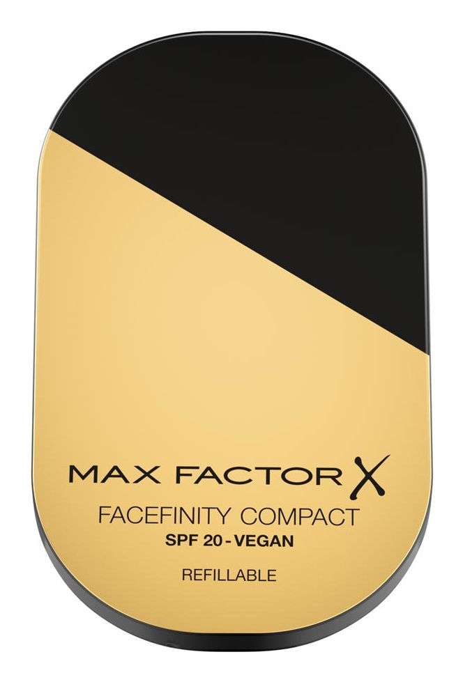 Max Factor Facefinity Compact Fondotinta Compatto in Polvere 005 Sand, 10g - Finish Opaco, Idratante e Anti-Lucido con Coprenza Medio-Bassa