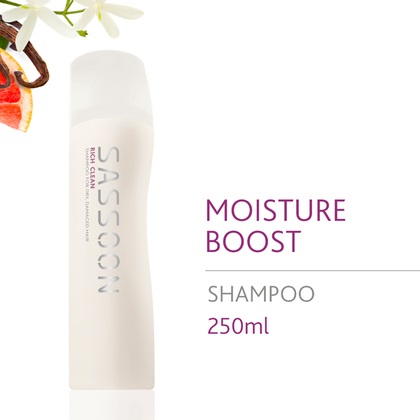 Sassoon Rich Clean Shampoo 250 ml - Shampoo Rivitalizzante per Capelli Secchi e Danneggiati con Tecnologia NeoPrimer