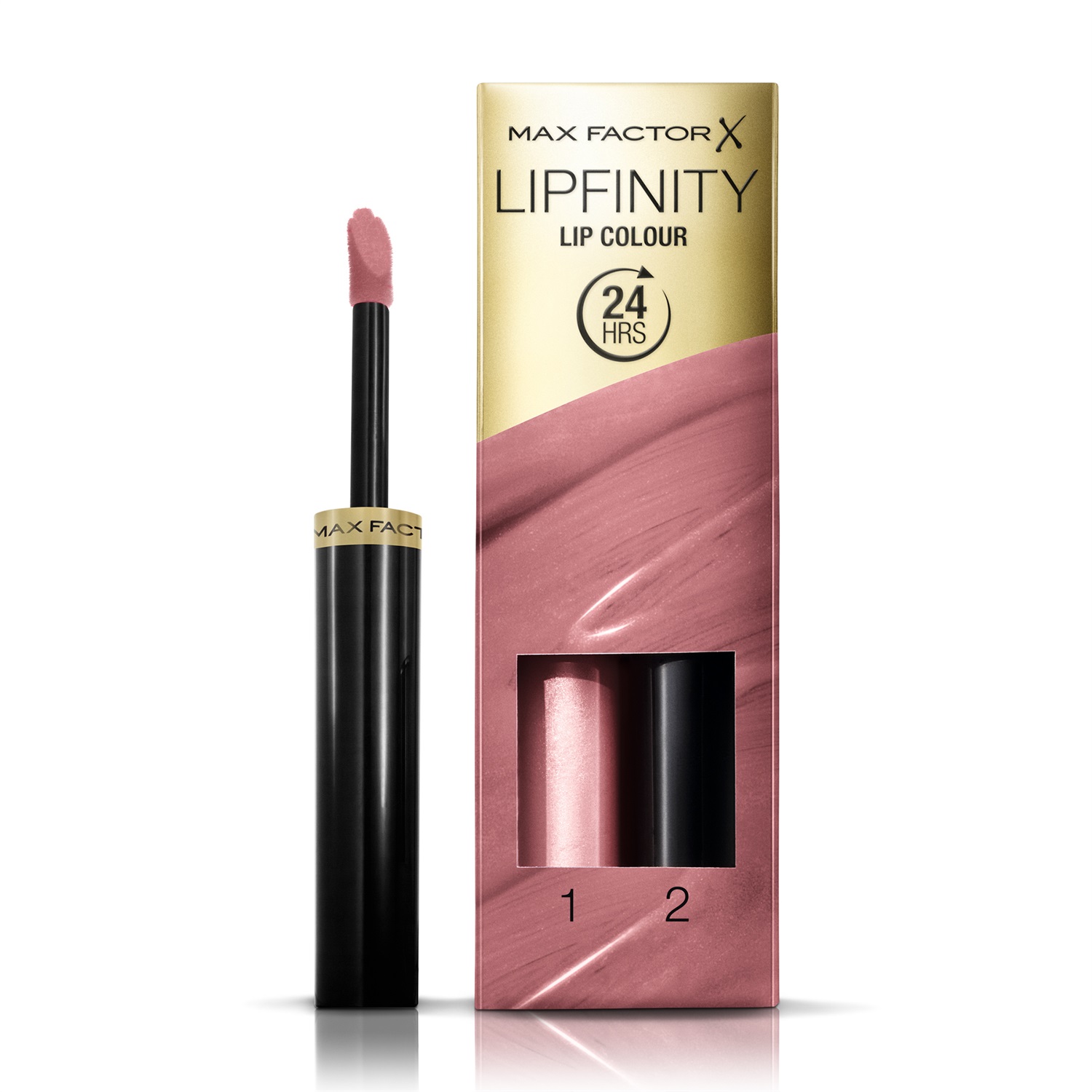 Max Factor Lipfinity Lip Colour 4.2g - Rossetto Bifasico Pearly Nude con Colore Intenso e Balsamo Idratante