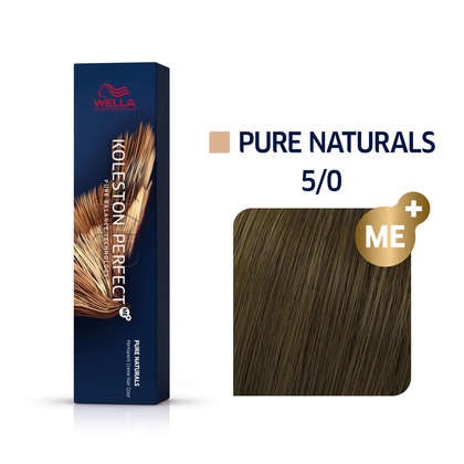 Wella Koleston Perfect Me Tinta per Capelli Marrone Chiaro 5/0 - 60 ml, Copertura Completa e Colore Intenso