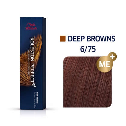 Wella Professionals Koleston Perfect Me Deep Browns 6/75 - Colore per capelli Biondo scuro marrone/mogano 60 ml