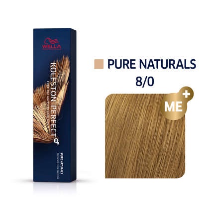 Wella Koleston Perfect Me Pure Naturals Biondo Chiaro 8/0 - Colore per Capelli 60 ml