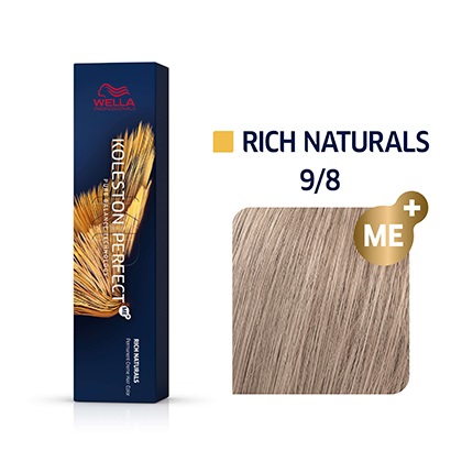 Wella Professionals Koleston Perfect Me Rich Naturals 9/8 - Biondo perla, 60 ml