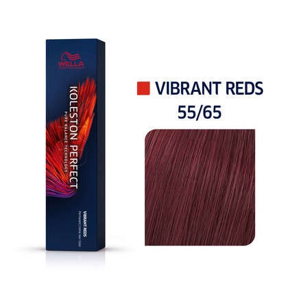 Wella Koleston Perfect Me Tinta per capelli Vibrant Reds 55/65, 60 ml - Colore intenso, copertura grigia, tecnologia Pure-Balance