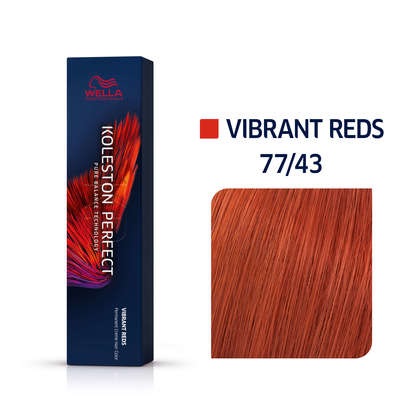 Wella Koleston Perfect ME 77/43 Biondo Medio Intenso Rosso Oro 60 ml - Colore per Capelli con Copertura Completa e Lunga Tenuta