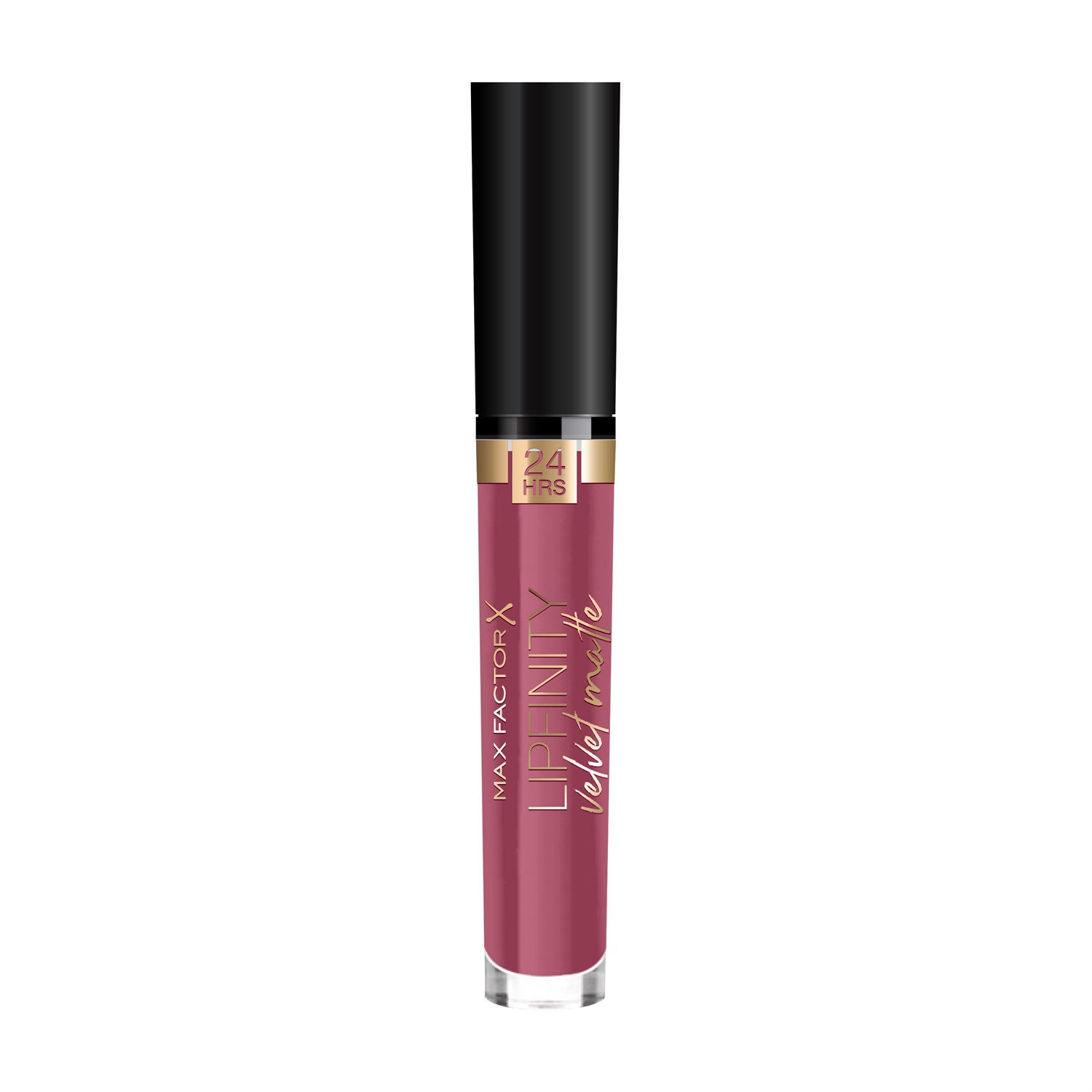 Max Factor Lipfinity Velvet Matte 005 Matte Merlot, Rossetto Liquido Opaco 4ml, Idratante e Waterproof con Tenuta 24 Ore