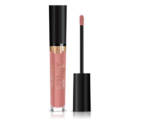 Max Factor Lipfinity Velvet Matte Rossetto Liquido Opaco 015 Nude Silk, 3.5 ml - Idratante, Waterproof e No Transfer