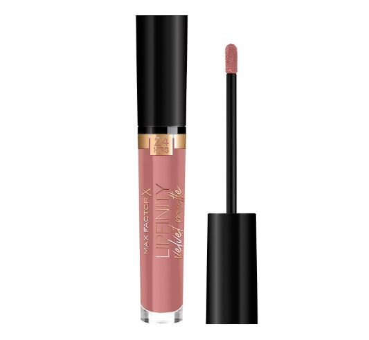 Max Factor Lipfinity Velvet Matte Rossetto Liquido 4 ml - 035 Elegant Brown, Opaco, Idratante, Waterproof, No Transfer