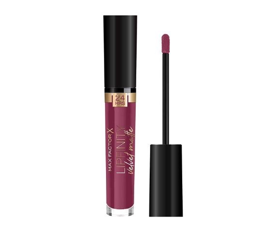 Max Factor Lipfinity Velvet Matte Rossetto Liquido 24H Idratante Waterproof No Transfer 050 Satin Berry 3.5 ml