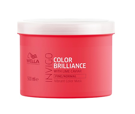 Wella Invigo Color Brilliance Maschera per Capelli Normali e Fini 500 ml - Trattamento Intensivo con Caviale di Lime
