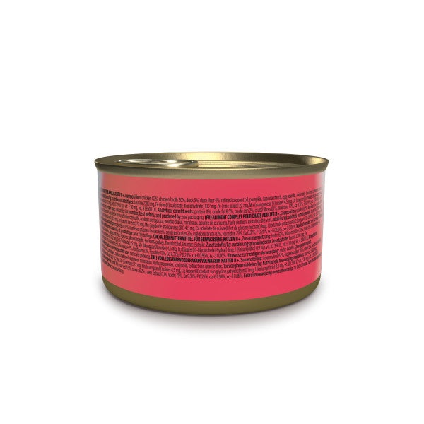 Schesir Silver Senior Cat - Filetti di Pollo e Anatra in Mousse e Filetti - Lattina da 70 g