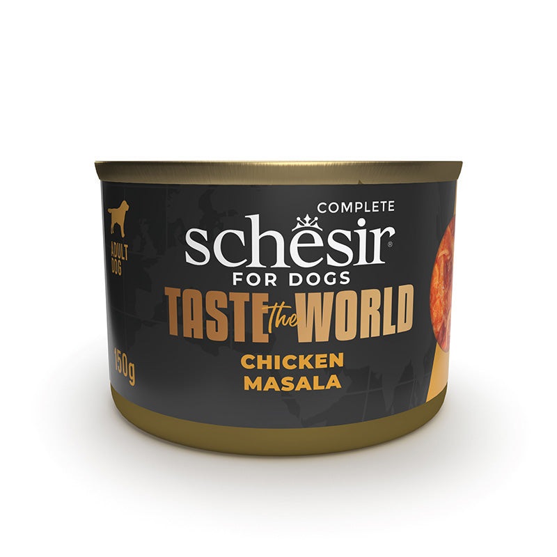 Schesir Taste The World Pollo con Masala - Cibo Umido Completo per Cani Adulti - 150 g